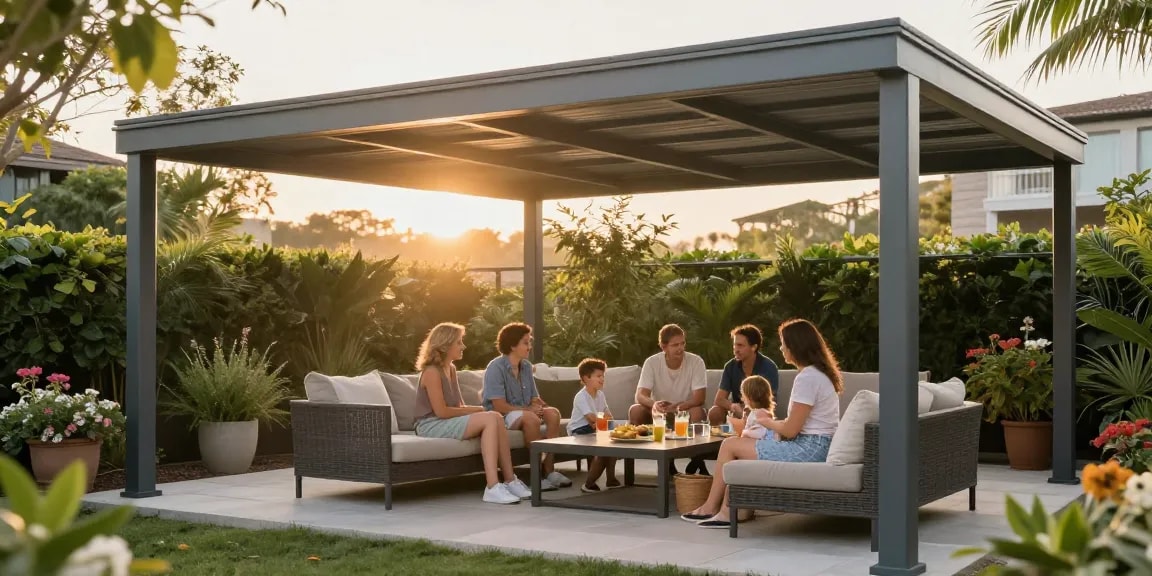 Terrassenüberdachungen bieten einen idealen Schattenplatz für gesellige Momente mit Familie und Freunden.