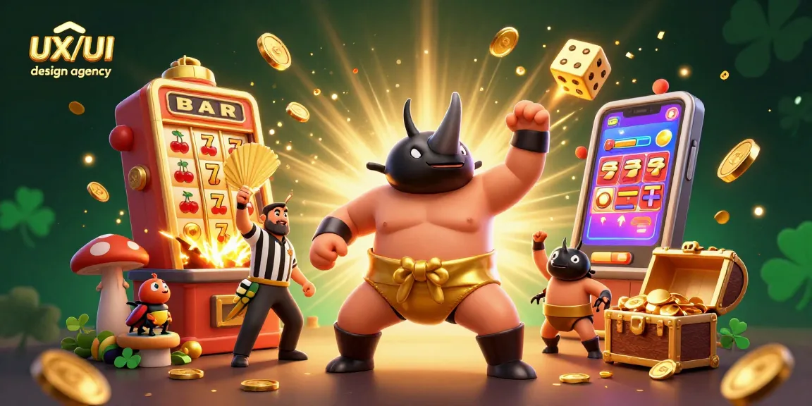 Boost your casino experience with our vibrant illustration from a UX/UI design agency, showcasing exciting gaming elements.