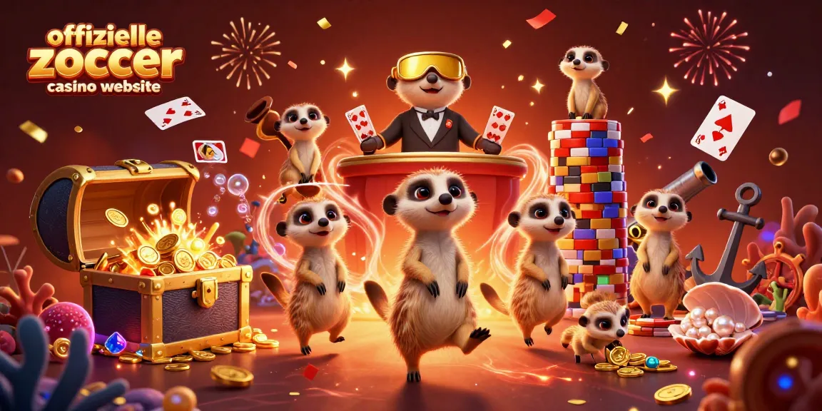 Erleben Sie das aufregende Ambiente der offiziellen Zoccer Casino Website mit lebendigen Erdmännchen und fesselnden Spielelementen.