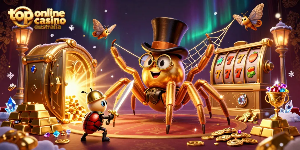 Engage with the top online casino Australia through a vibrant 3D scene of adventure and rewards.