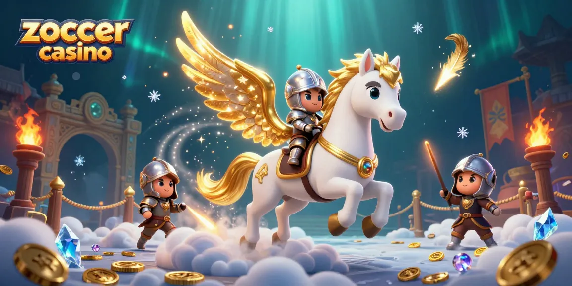 Engage in thrilling gameplay at zoccer casino with a celestial knight in an epic 3D scene filled with excitement.